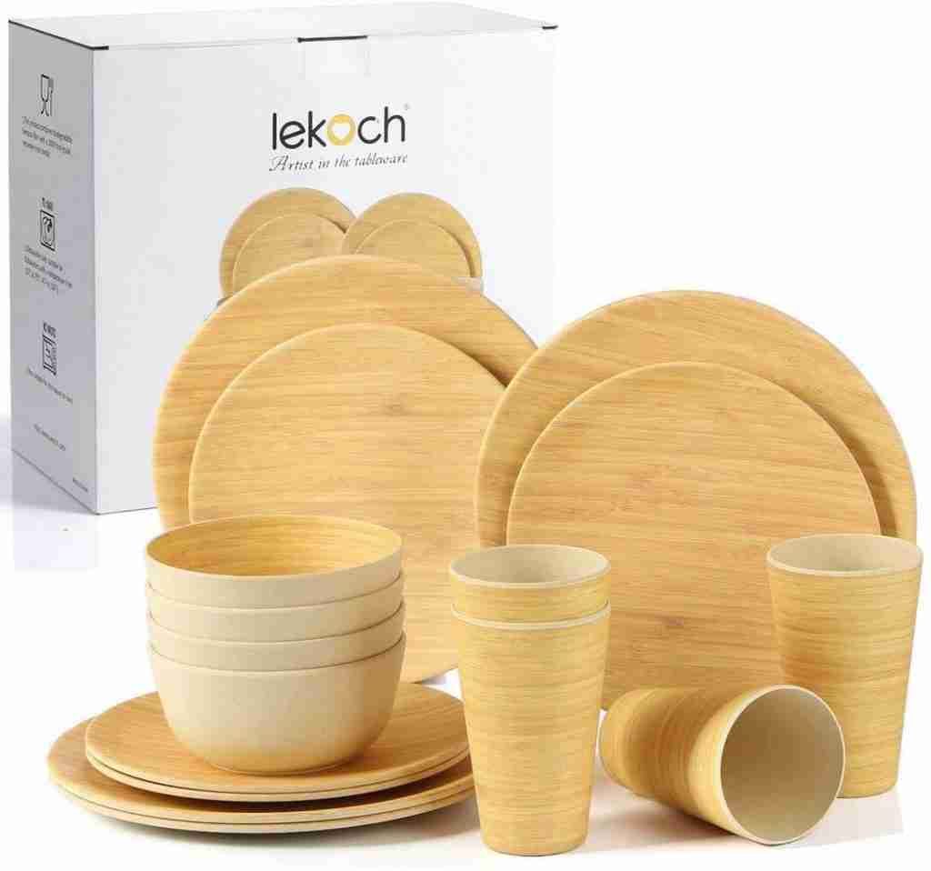 Lekoch bamboo plates