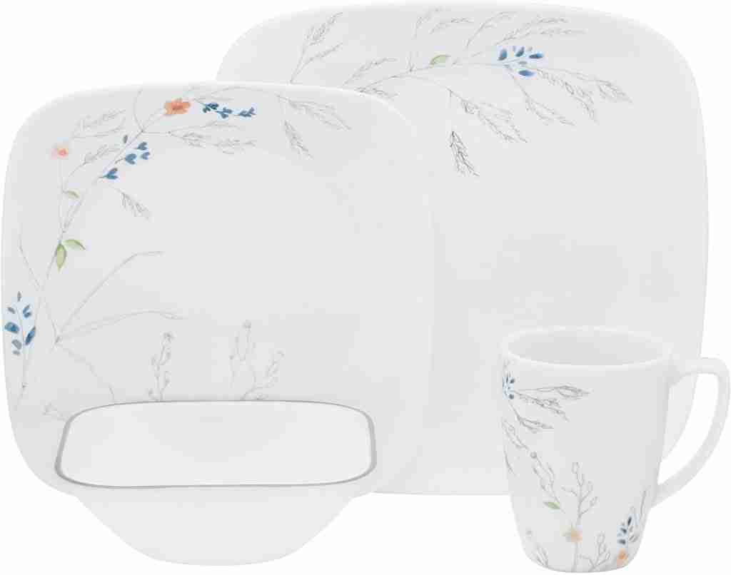 Corelle Boutique Adlyn 16-Piece Dinnerware Set is corelle made of bone china