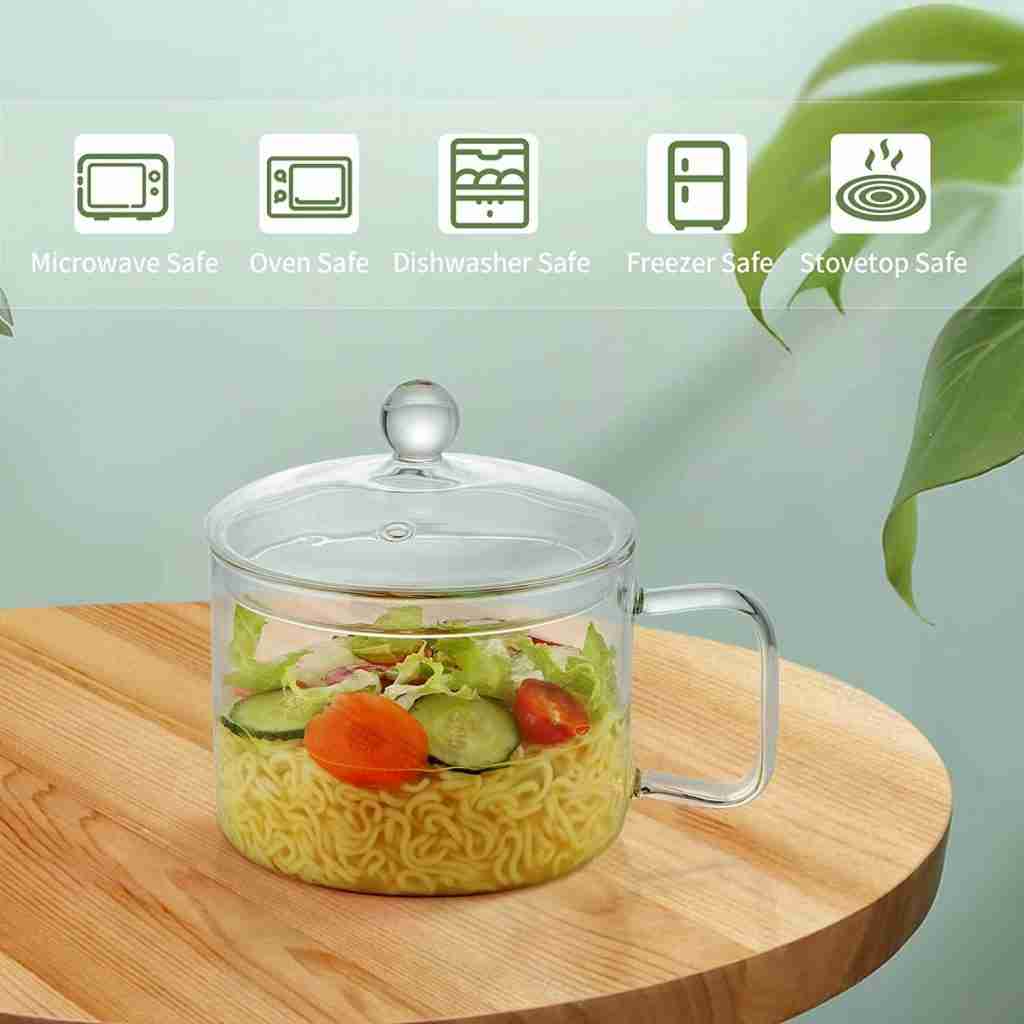 Heat Resistant Borosilicate Glass Saucepan with Lid is borosilicate glass tempered