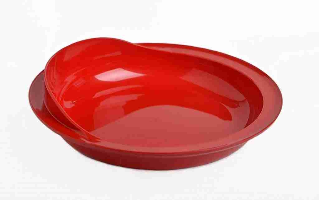 Low Adaptive Bowl - Red - Dish for Disabled lipped plates for disabled