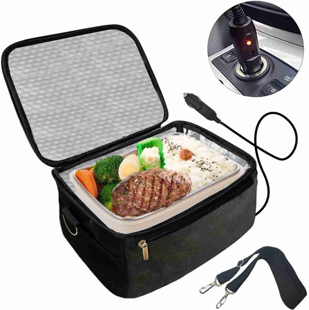 Portable Oven 12V Personal Food Warmer heated plates for the elderly
