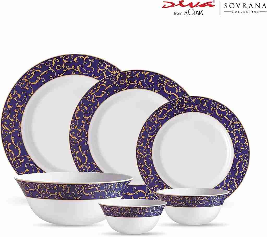 LaOpala Anassa Blue Opalware Dinner Set Is opalware safe