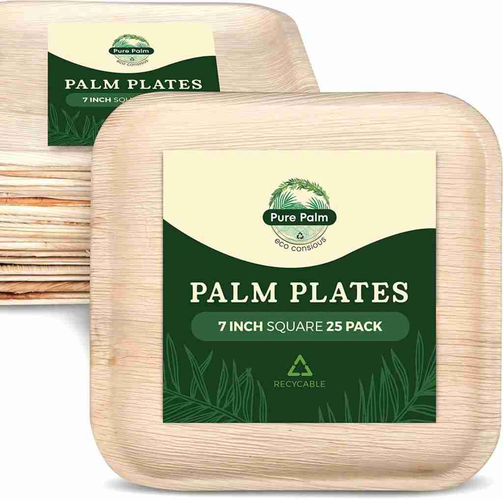 7 in Party Plates Palm Leaf Plates is bamboo dinnerware microwave safe