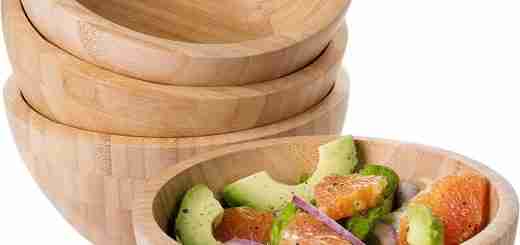 Avami Bamboo Collection Wood Salad Serving Bowl do bamboo plates stain