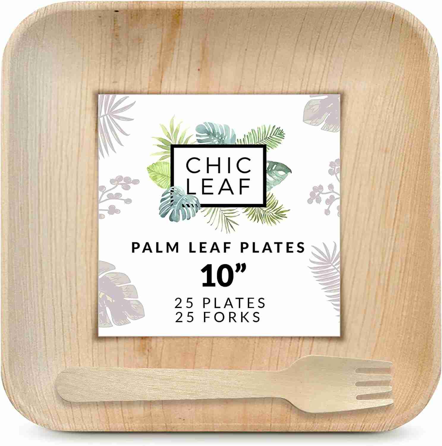 Chic Leaf Disposable Palm Leaf, palm leaf vs bamboo plates