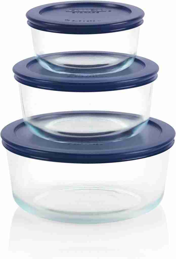 Pyrex Simply Store 6-Pc Glass Food Storage Container is pyrex glass bowl microwave safe